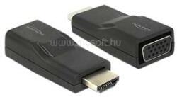 Delock 65655 HDMI dugó > VGA hüvely fekete adapter (DL65655) (DL65655)