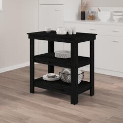 vidaXL Banc de lucru, negru, 78, 5x50x80 cm, lemn masiv pin (823643)