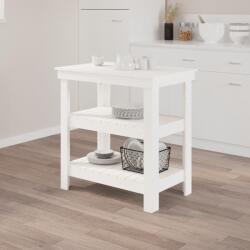 vidaXL Banc de lucru, alb, 78, 5x50x80 cm, lemn masiv pin (823640)