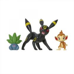 VEGATOYS Pokémon 3 db-os figura csomag - Chimchar, Oddish, Umbreon (PKW2682)