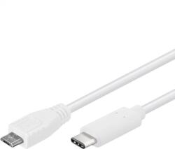 Cablu USB 3.1-C la micro USB 2.0-B T-T 1m Alb, ku31cb1w (KU31CB1W)
