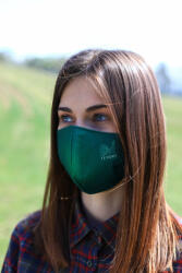 TETRAO mască facială de protecție din bumbac - verde