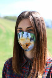 TETRAO mască facială de protecție din bumbac - vulpe