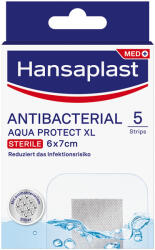 Hansaplast MED Aqua Protect XL vízálló, antibakteriális sebtapasz 6x7 cm(5 db)