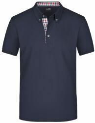 James & Nicholson (Daiber) Elegáns férfi galléros póló JN964 - Sötétkék / piros / sötétkék / fehér | M (1-JN964-1723967)