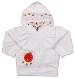 NEW BABY Plüss pulóver kapucnival fehér 86 (12-18 h)