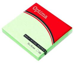 Optima Öntapadós jegyzet OPTIMA 75x75mm pasztell zöld 100 lap (22918) - fotoland