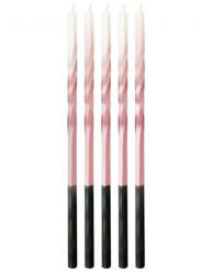 Godan Ombre Pink-White, Rózsaszín-Fehér tortagyertya, gyertya szett 5 db-os (MLG162028)