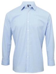 Premier Camasa barbati, maneca lunga, Gingham Cotton PR220, light blue/white (pr220lb/wh)