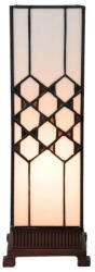 Clayre & Eef Veioza cu baza din polirasina maro si abajur din sticla Tiffany 12x12x36 cm (5LL-5888)