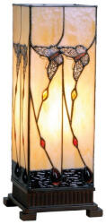 Clayre & Eef Veioza baza polirasina maro abajur sticla Tiffany 18x18x45 cm (5LL-9290)