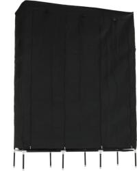 Mobikon Organizator de garderoba textil metal negru Taron 133x45x175 cm (0000182596)