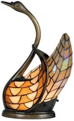 Clayre & Eef Veioza cu baza din metal auriu si abajur din sticla Tiffany 30x20x45 cm (5LL-9883)