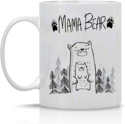 Cana alba, din ceramica, cu mesaj, pentru mamici, Mama Bear, 330 ml (NBNCJ45)