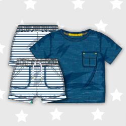 Minoti Set pentru băieți - tricou și pantaloni scurți, Minoti, Summer 3, albastru - 86/92 | 18-24m