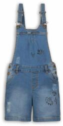 Minoti Pantaloni scurți pentru fete de blugi cu bretele, Minoti, Wilderness 1, albastru - 98/104 | 3/4let