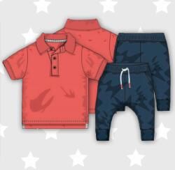 Minoti Set pentru băieți - tricou polo și pantaloni, Minoti, Spike 3 - 74/80 | 9-12m