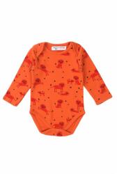 Minoti Body pentru sugari din bumbac BIO, Minoti, Simba 3, portocaliu - 56/62 | 0-3m