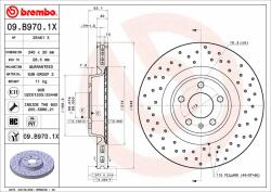 BREMBO Disc frana BREMBO 09. B970.1X - automobilus