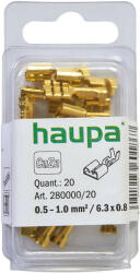 HAUPA 280020 Csúszósaru szigeteletlen sárgaréz 0.5-1.25/2.8x0.5 200 db/csomag (280020)