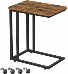 VASAGLE Kis asztal görgőkön, dohányzóasztal 50 x 55 x 35 cm (LNT50X)