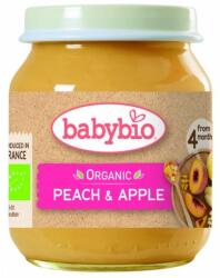 Babybio Био плодово пюре Babybio - Праскови и ябълки, 130 g (3288131502724) - ozone