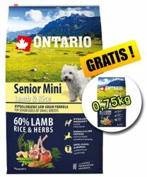 ONTARIO Senior Mini Lamb & Rice 6,5+0,75 kg