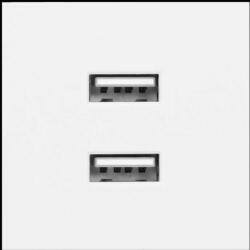 ORNO USB töltőaljzat beépíthető fehér 2, 1A (OR-GM-9010-W-USBX2)