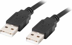Lanberg CA-USBA-20CU-0010-BK USB-A apa - USB-A apa 2.0 Összekötő kábel - Fekete (1m) (CA-USBA-20CU-0010-BK)
