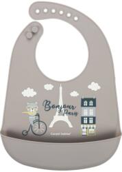 Canpol Силиконов лигавник с джоб Canpol - Bonjour Paris, Бежов (74/027_bei) - ozone