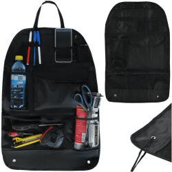  Autóülésre akasztható tároló zsebekkel, fekete, 36, 5 cmx57 cm