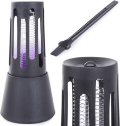Verk Group Rovarirtó lámpa LED UV fénnyel, kivehető rovartartó dobozzal, 5 W, 19x10 cm, fekete/fehér színekben