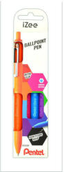 Golyóstoll nyomógombos 0, 35mm PENTEL iZee 4db-os kék, pink, lila, narancs (BX467-4COL)