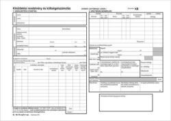  Belföldi kiküldetési rendelvény és költségelszámolás 25x2lapos tömb A4, fekvő B. 18-70/UJ/V (NYOMTB1870UJVNY) - cartridge