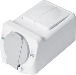 ELMARK Socket+two Button One Way Switch 16а 250v, Ip44 (190217)