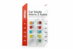 AMIO Autóbiztosítékok MICRO 2 MINI KÉSES 10 db (02331)