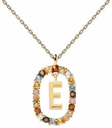  PDPAOLA Gyönyörű aranyozott nyaklánc "E" betű LETTERS CO01-264-U (lánc, medál) - mall