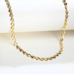 Elegance Zoé szívecskés nemesacél nyaklánc arany fazonban 6 mm széles 44, 5 cm től - 69, 5 cm ig 5 cm ként választható (571)