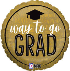  Ballagási lufi 18" 45cm Way to go grad (LUFI335282)