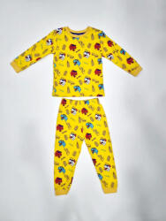 Elmas Kids Pijama baieti, galben cu imprimeu dinozauri