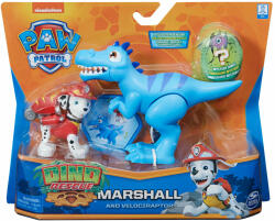 Spin Master Patrula Catelusilor Set Figurina Catelus Marshall Si Dinozaur Velociptor (6058512_20126400) Figurina