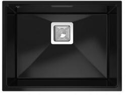 LunArt Basic Soma egymedencés gránit mosogató 55x42 cm, csapfurat nélkül, midnight black 5999123007582 (5999123007582)