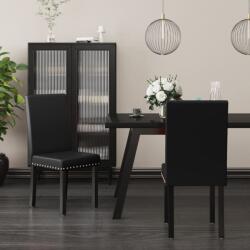 vidaXL Scaune de bucătărie, 2 buc. , negru, PVC (336803)