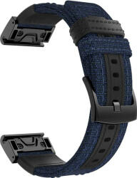 Ricardo Curea QuickFit 22mm, nailon, albastru, cataramă neagră (Garmin Fenix 7/6/5, Epix 2, MARQ etc. )