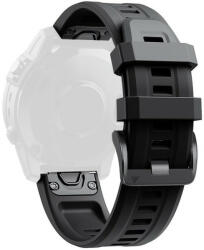 Ricardo Curea din silicon Ricardo 26mm (pentru Garmin Fenix 7X/6X/5X, Tactix etc. ), neagră, QuickFit