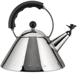 Alessi Tűzhelyes vízforraló 9093 2 l-es, ezüst/fekete, Alessi (AL9093B)