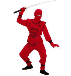 Widmann Costum Ninja dragon roşu - mărime 140 cm (74537) Costum bal mascat copii