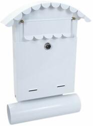 Damech Cutie postala, cu loc pentru ziar, alb, format B6, 24.5x7x36.5 cm, Damech GartenVIP DiyLine (SW03TA)