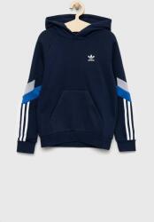 Adidas bluza copii culoarea albastru marin, cu glugă, cu imprimeu 9BYY-BLK017_59X