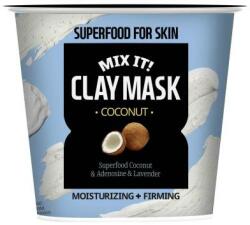 Superfood For Skin Mască de argilă cu extract de cocos pentru hidratarea și fermitatea tenului - Superfood for Skin MIX IT! Clay Mask Coconut